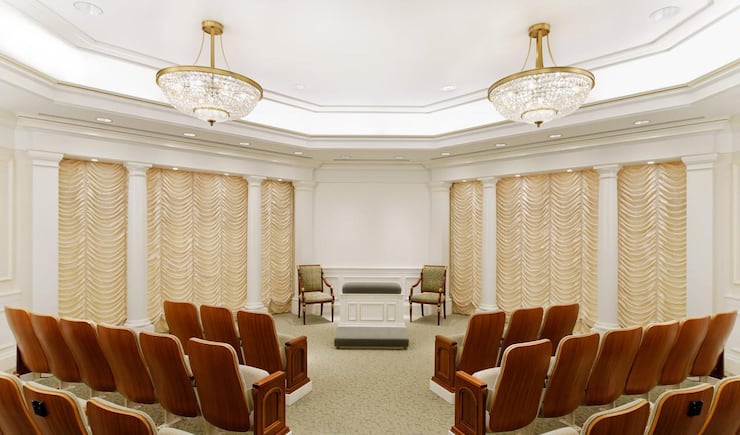 An instruction room in the Boise Idaho Temple.