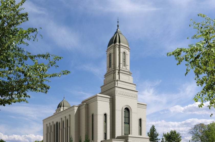 A rendering of the Heber Valley Utah Temple.