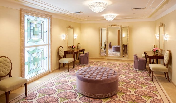 The bride’s room of the rededicated Idaho Falls Idaho Temple.