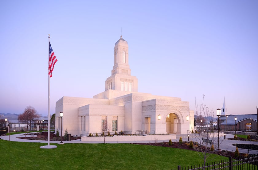 The Helena Montana Temple exterior.