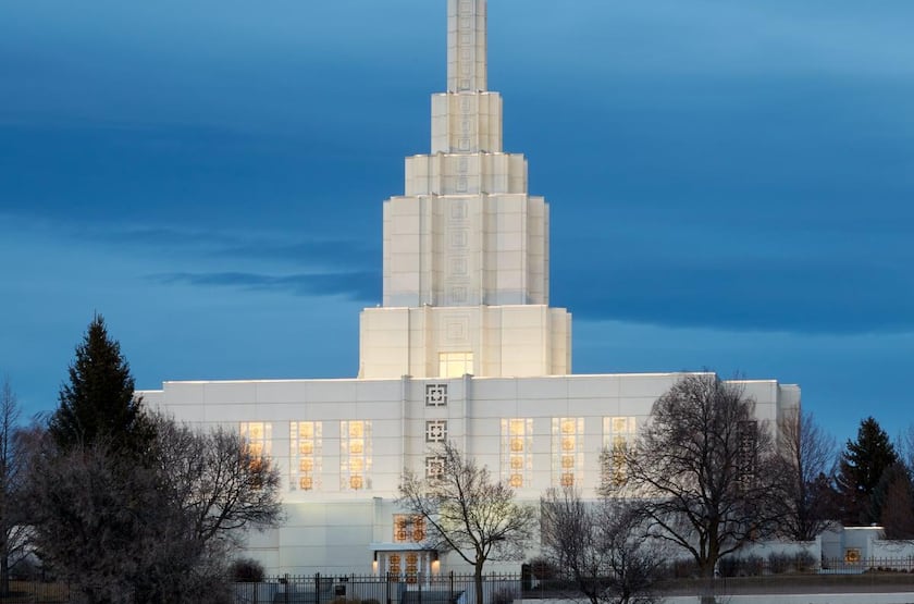 The Idaho Falls Idaho Temple.