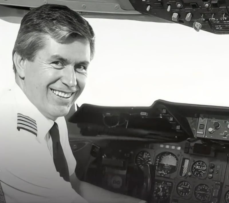 Dieter F. Uchtdorf as a Lufthansa pilot and captain in an airplane cockpit.
