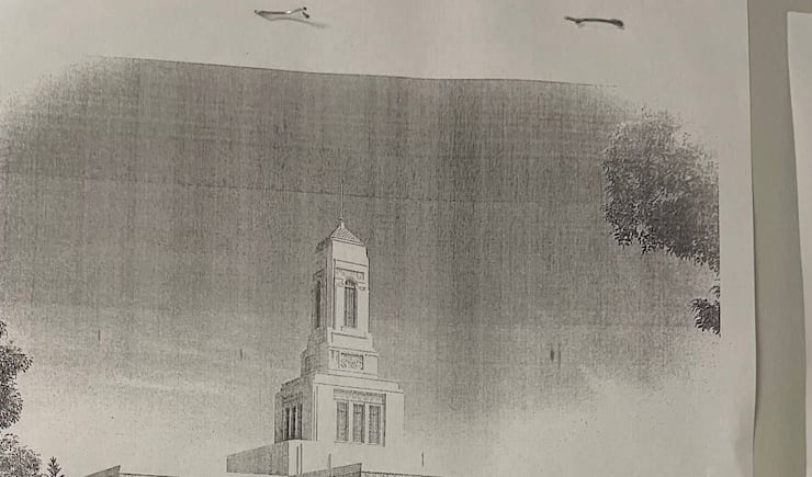 One of the thank-you letters and pictures sent from Latter-day Saint children, youth and adults in Helena, Montana, to workers helping to manufacture and install the temple during its 2021-2023 construction period.