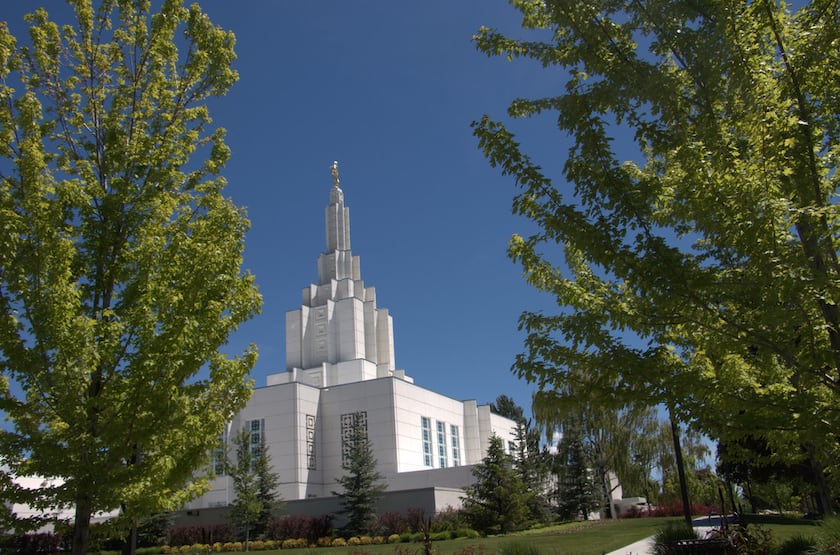 The Idaho Falls Idaho Temple.