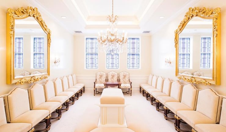 The Asunción Paraguay Temple sealing room.