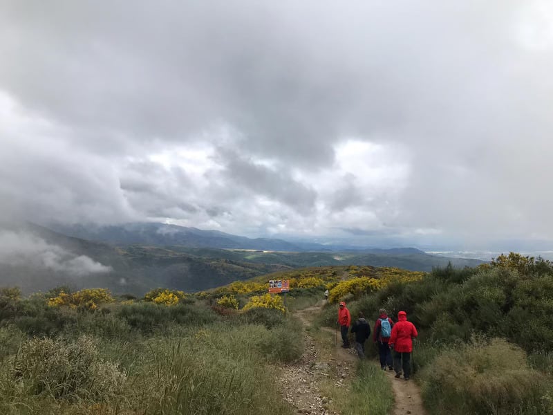 Gaylamarie Rosenberg and others during the Camino de Santiago in Spain