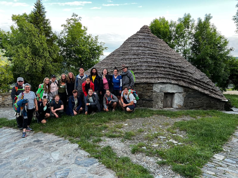 Gayalmarie Rosenberg and others during the Camino de Santiago